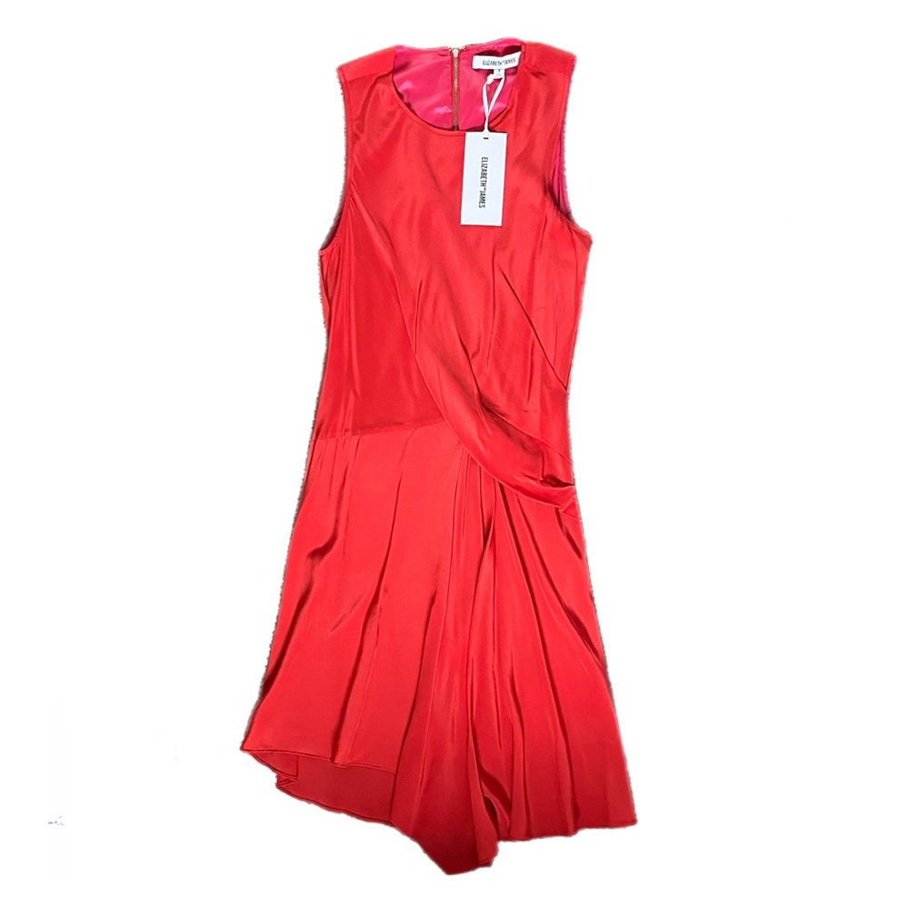 Elizabeth and James Red Silk Angelina Dress - Size 2 - Picture 5 of 8